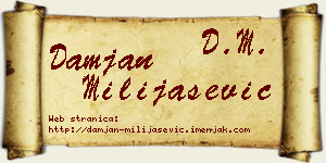 Damjan Milijašević vizit kartica
